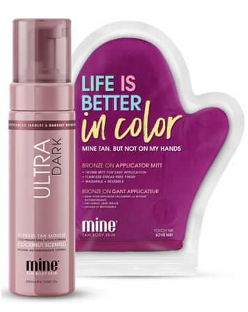 MineTan Ultra Dark - Self Tanning Foam 200 ml + Glove