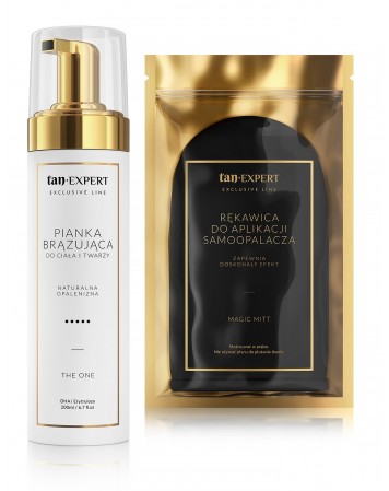 TanExpert Exclusive Line The One - Self-tanning foam 200 ml + Mitt