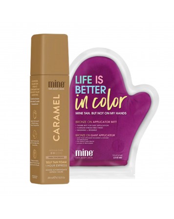 MineTan Caramel - Self-tanning foam + Mitt