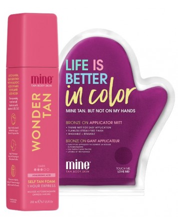 MineTan Wonder Tan - Self Tanning Mousse + Glove