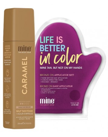 MineTan Caramel - Self-tanning foam + Mitt