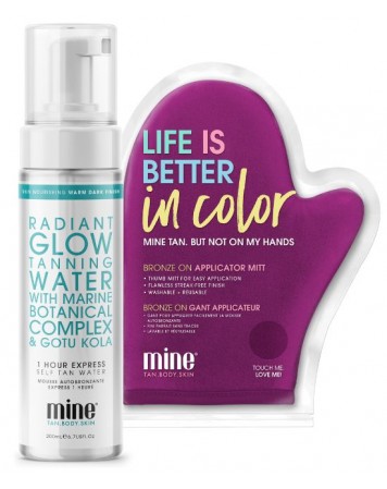 MineTan Radiant Glow - Gradual Bronzing Foam + Glove