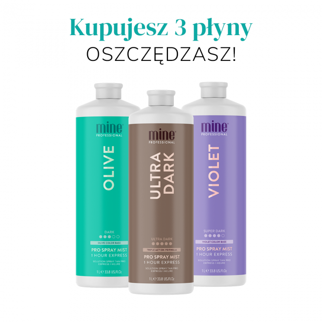 3 MineTan-Flüssigkeiten für Spraytanning